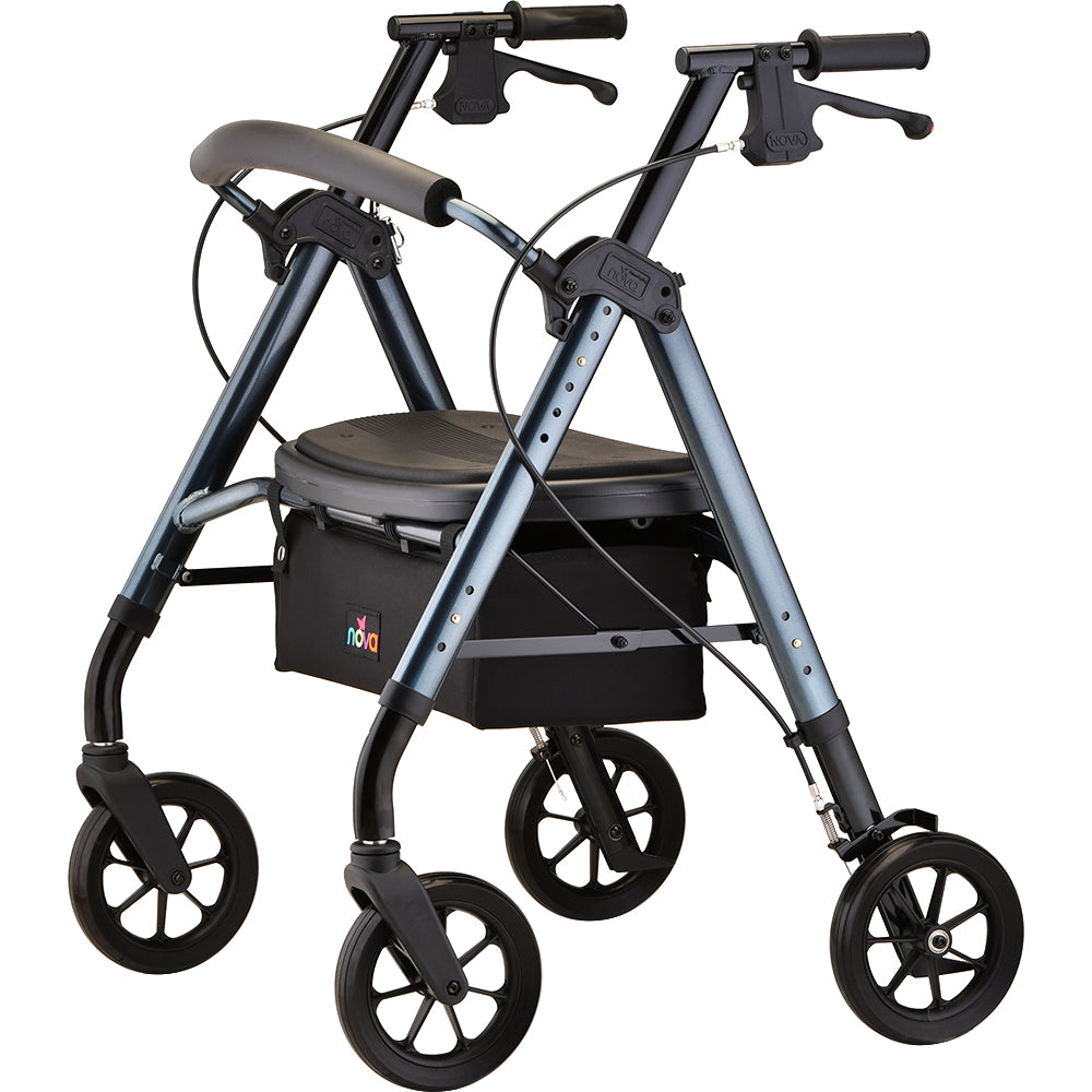 Star 8 Dlx Wide Rollator Blue | Nova Medical Products
