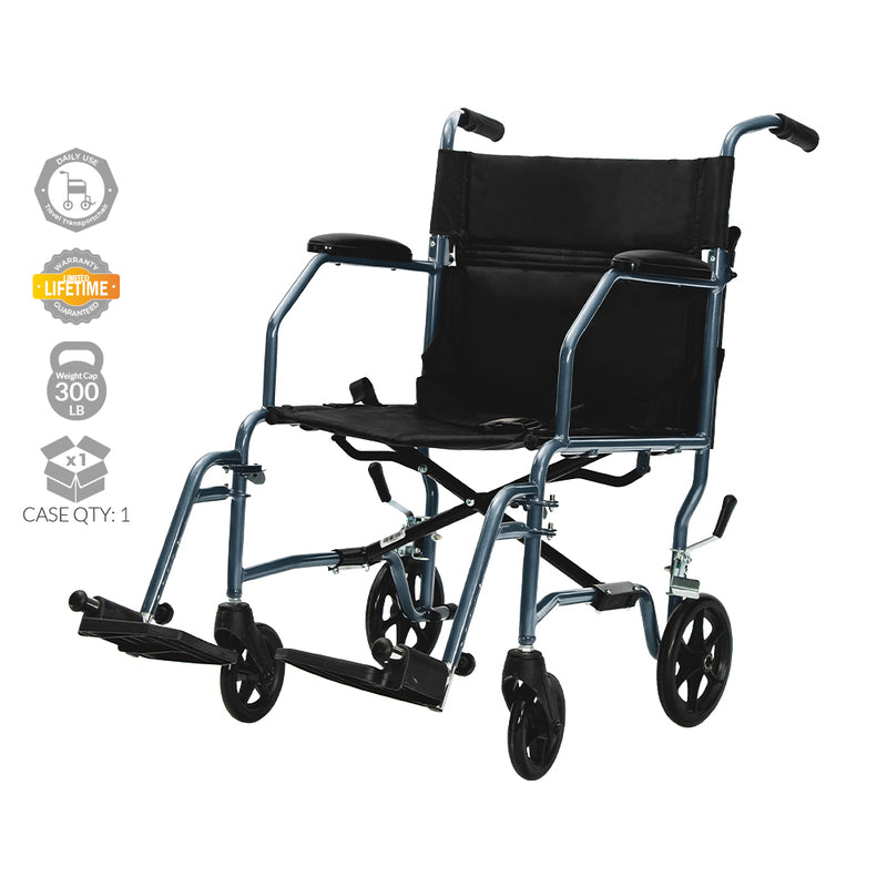 Daily Use Travel Lightweight Transport Chair 19"