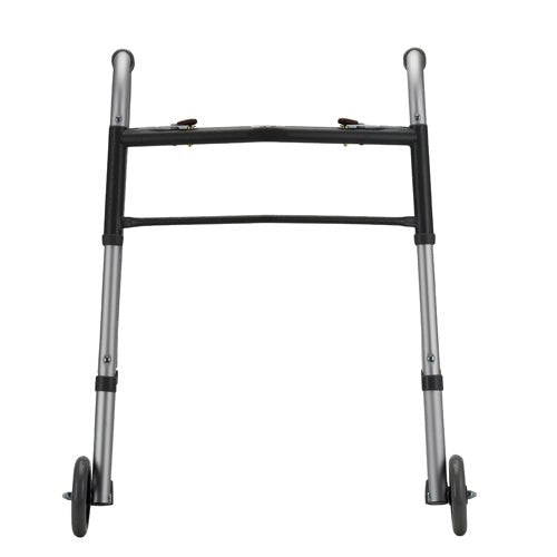 Petite Folding Walker with 5 Inch Wheels and Two Button Release