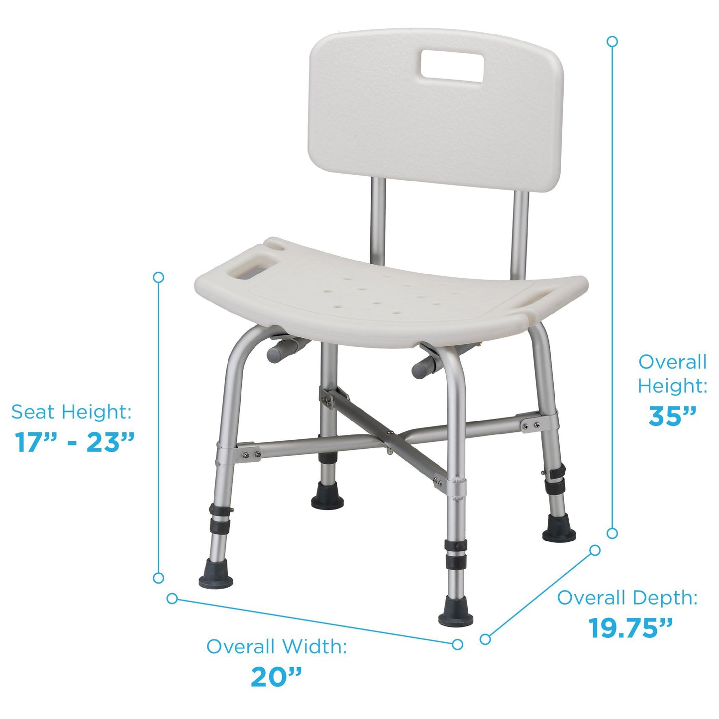 Heavy Duty Bath Bench with Back