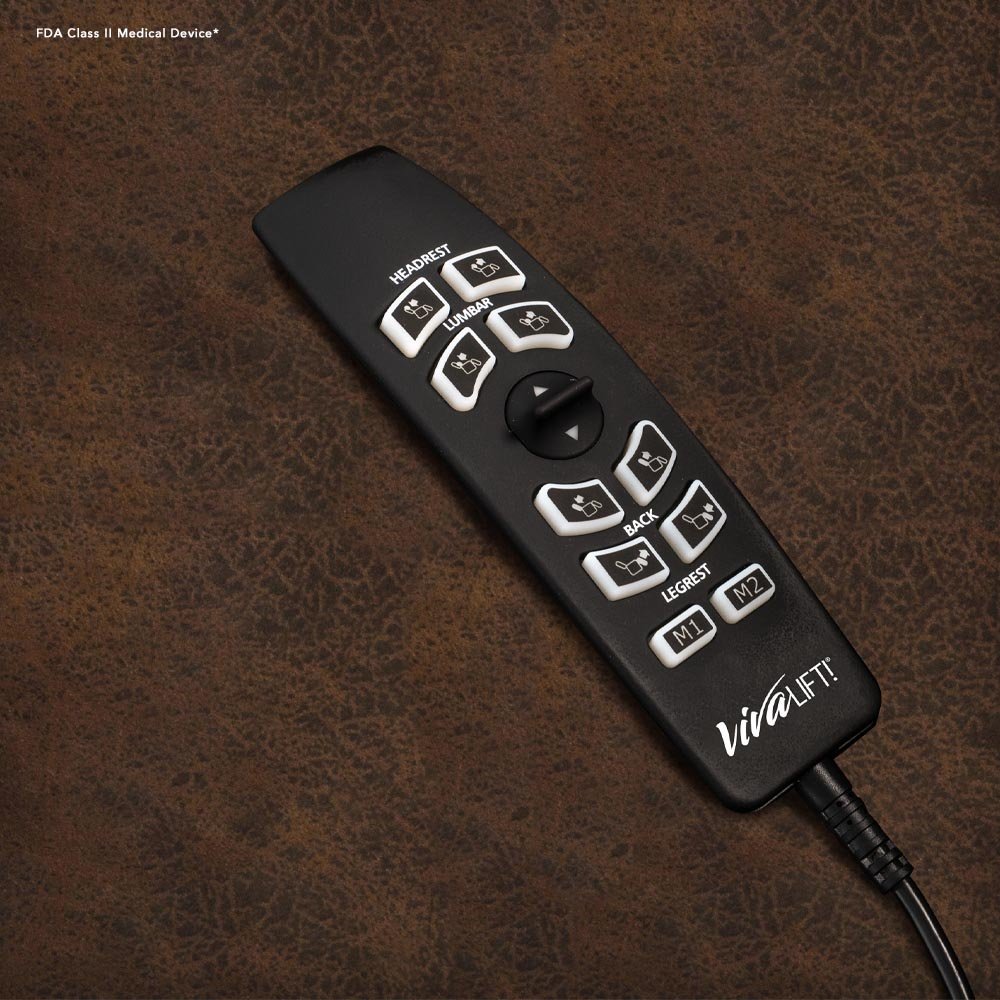 VivaLift! Tranquil 2 PLR-935S Small Lift Chair (FDA Class II Medical Device)Astro Brown