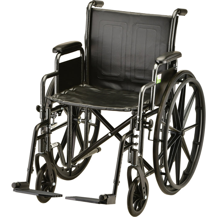 20 Inch 5285 Manual Wheelchair with Detachable Desk Arms and Swing Away Footrests