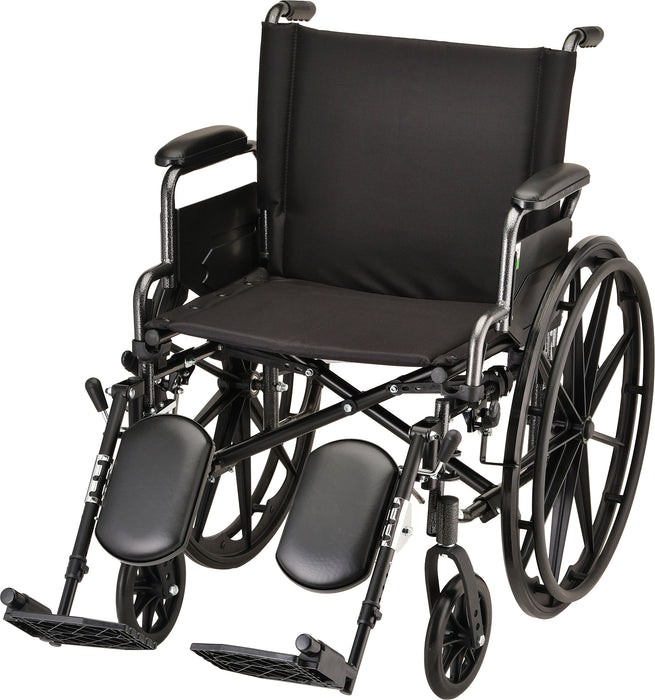 20 Inch 7201 Lightweight Wheelchair with Full ArmsSwing Away Footrests
