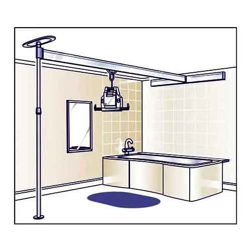 Hoyer Voyager Ceiling Lift Easytrack 1 Post with Wall Mount System