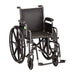 18 Inch 5186 Steel Wheelchair with Detachable Full ArmsSwing Away Footrests