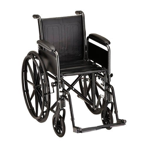 16 Inch 5166 Steel Wheelchair with Detachable Arms