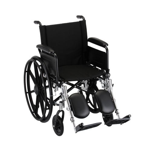 18 Inch 7180 Lightweight Wheelchair with Desk ArmsElevating Leg Rests