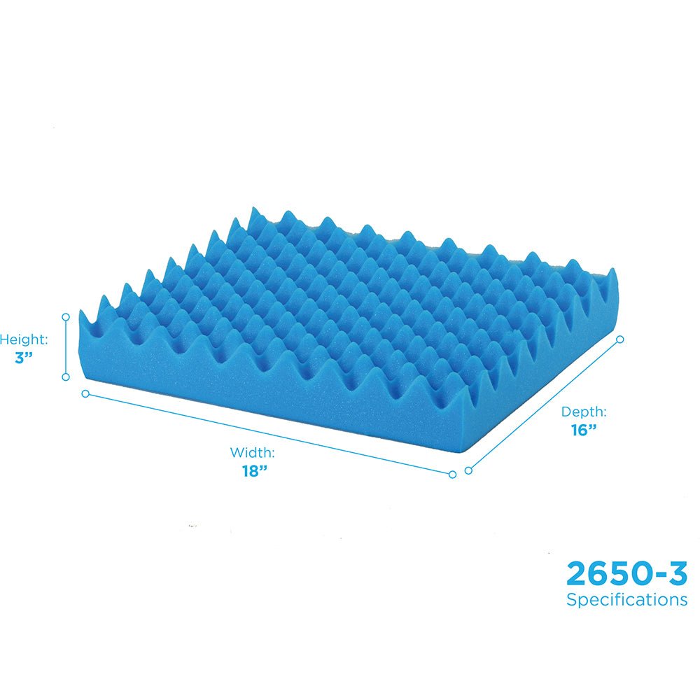 3" Convoluted Foam Cushion For 18" X 16" Wheelchair