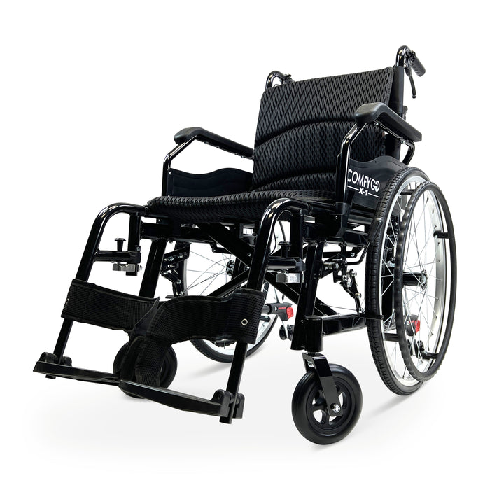 X-1 Lightweight Manual WheelchairBlackStandard
