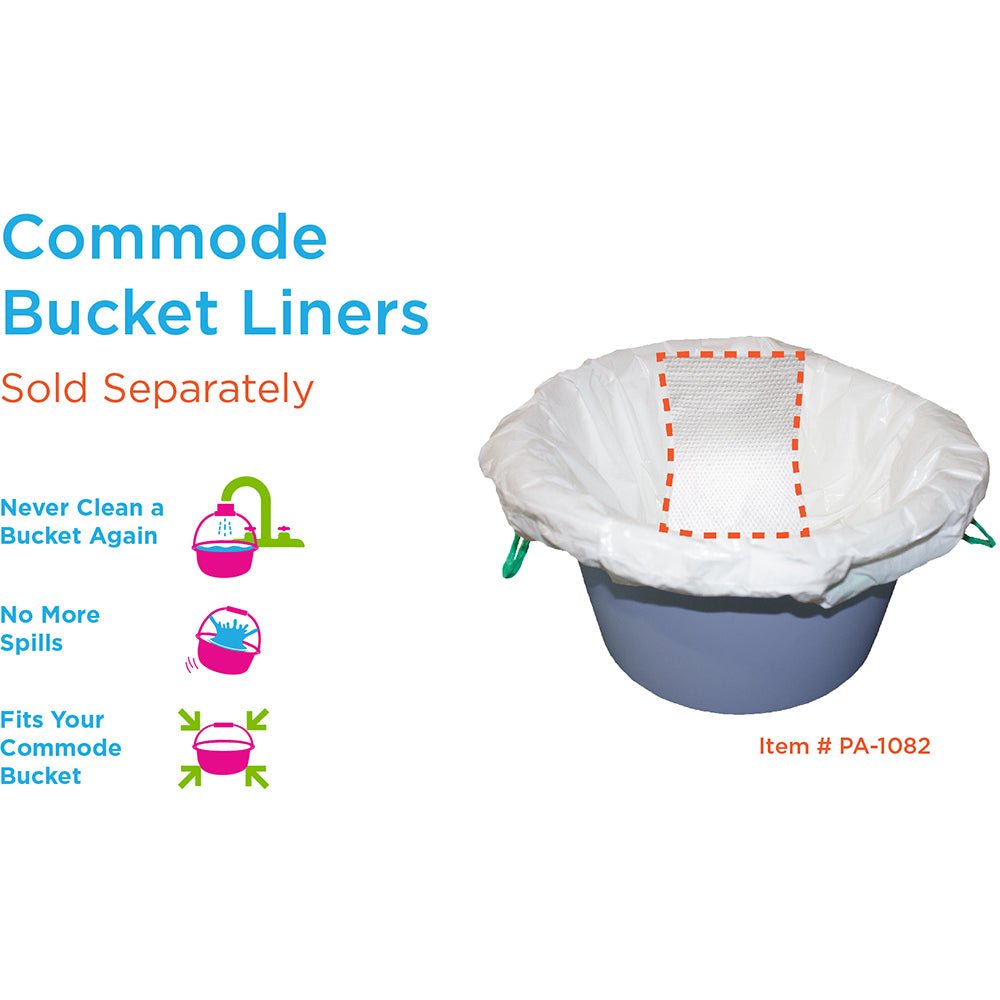 Heavy Duty Commode With Back and Extra Wide Seat