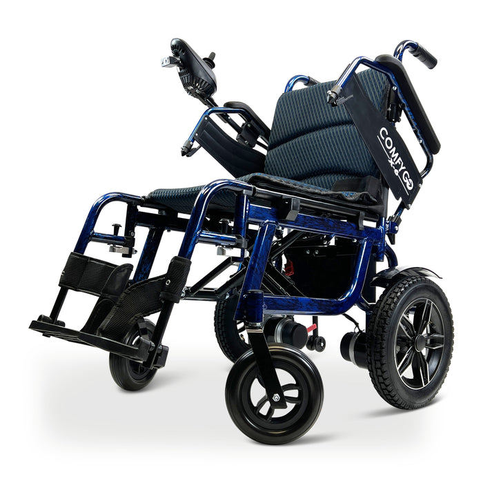 X-6 ComfyGO Lightweight Electric WheelchairBlueUpto 17+ Miles (20AH li-ion Battery)