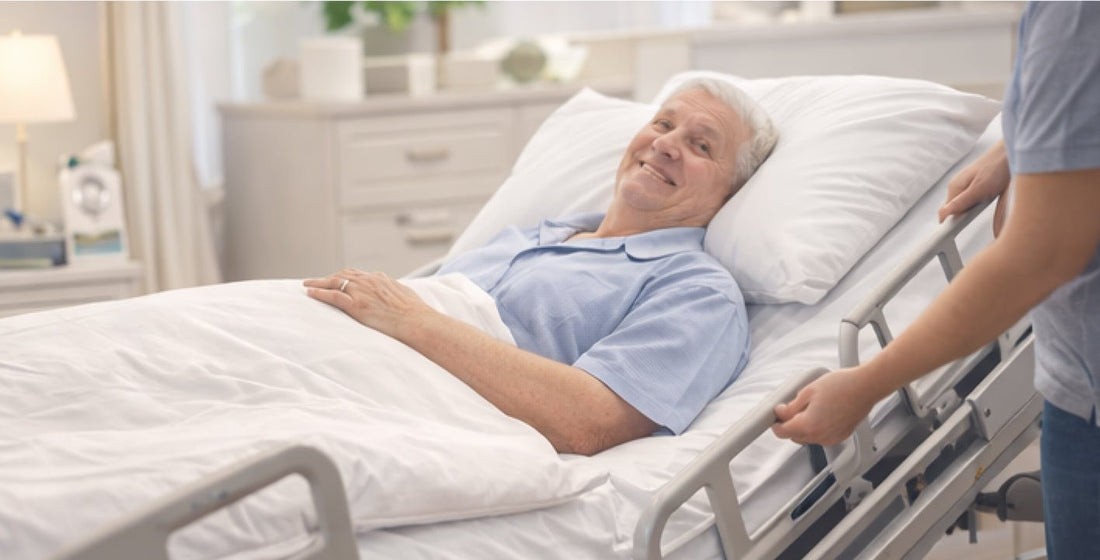 hospital bed adjustment controls wheelchair positioning