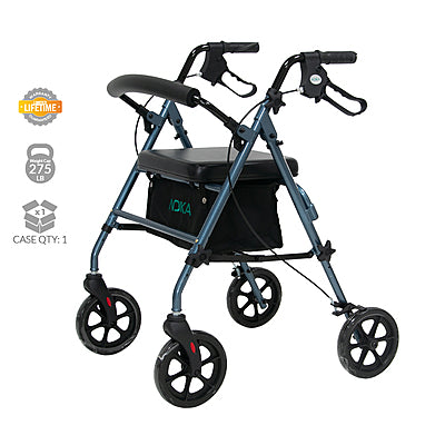 RollaFlex 8" Aluminum Rollator (Blue)