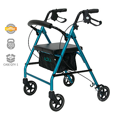 RollaLite 6" Aluminum Rollator (Caribbean Blue)