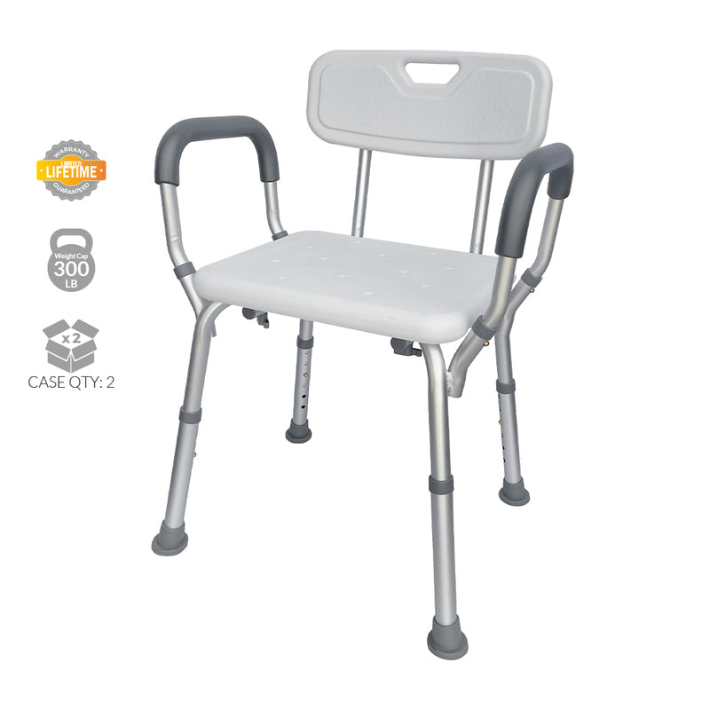 Shower Chair with Arms & Back,