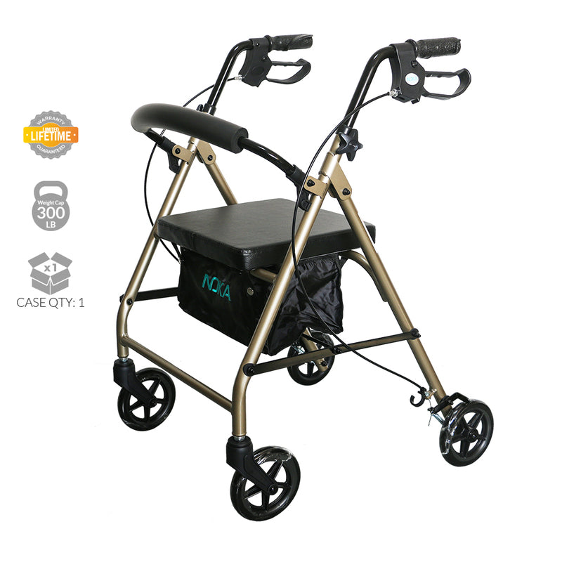 RollaLite 6" Aluminum Rollator (Champagne)