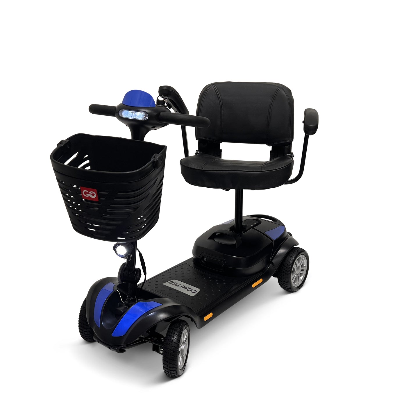 20AH Battery Ultra - Light Electric Mobility Scooter With Quick - Detach FrameBlueSuper Seat