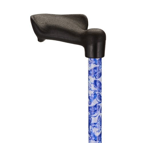 Palm Handle CanesBlue PorcelainRight