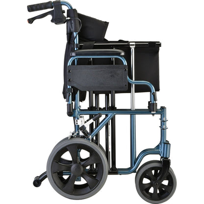 22 Inch Transport Chair with 12 Inch Rear Wheels