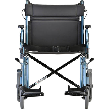 22 Inch Transport Chair with 12 Inch Rear Wheels