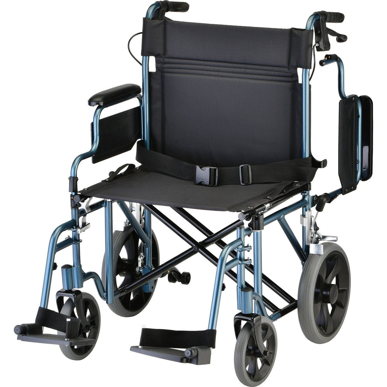 22 Inch Transport Chair with 12 Inch Rear Wheels