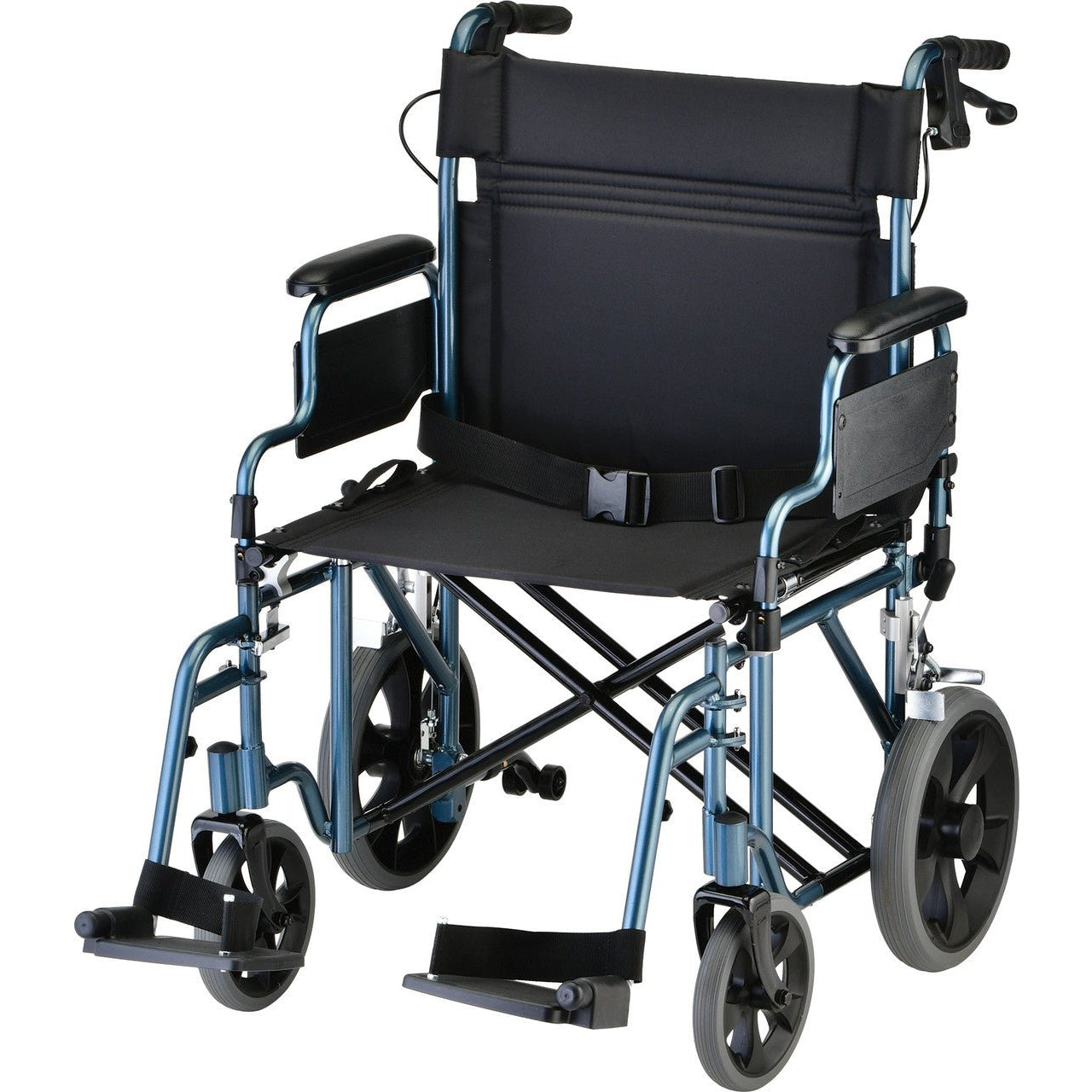 22 Inch Transport Chair with 12 Inch Rear Wheels