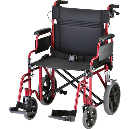 22 Inch Transport Chair with 12 Inch Rear Wheels
