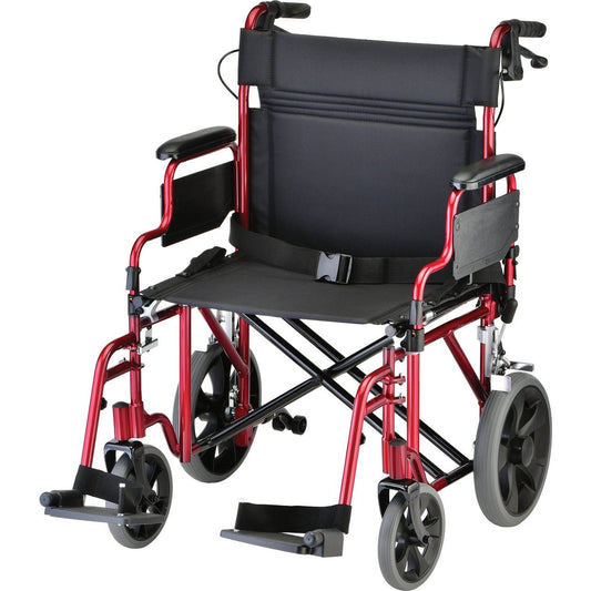 22 Inch Transport Chair with 12 Inch Rear Wheels