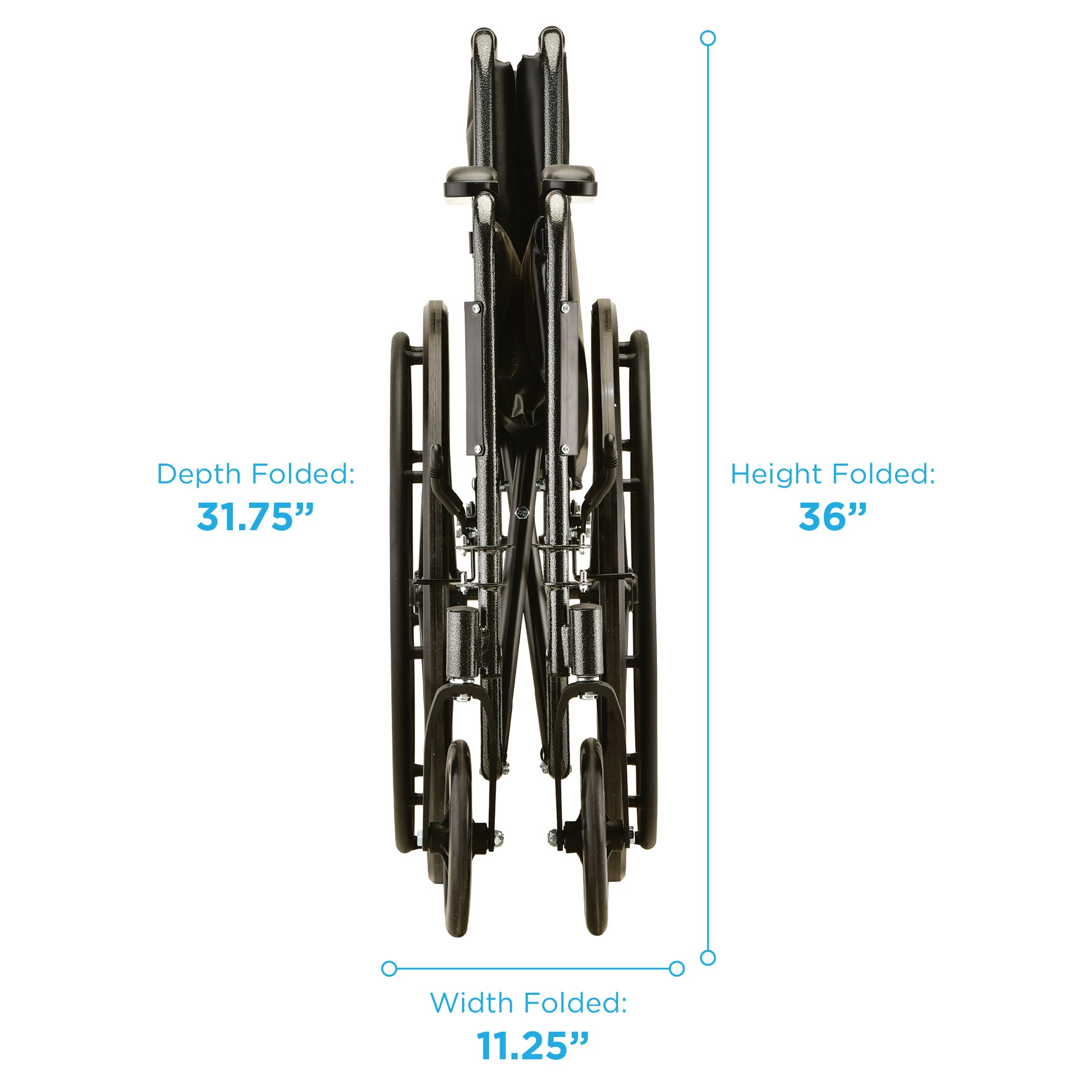 16 Inch 5060 Steel Wheelchair with Fixed ArmsSwing Away Footrests