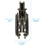 18 Inch 5186 Steel Wheelchair with Detachable Full ArmsElevating Leg Rests