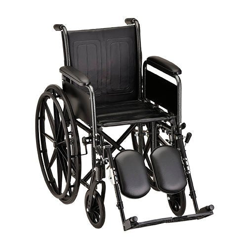 16 Inch 5161 Steel Wheelchair with Detachable ArmsElevating Leg Rests