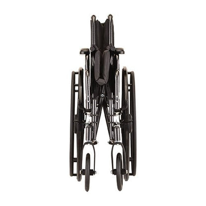 16 Inch 5160 Steel Wheelchair with Detachable ArmsElevating Leg Rests