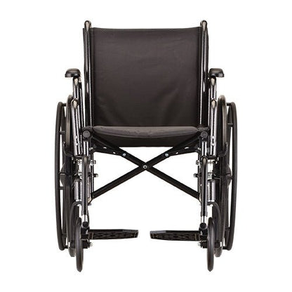 18 Inch 5180 Steel Wheelchair with Detachable ArmsSwing Away Footrests