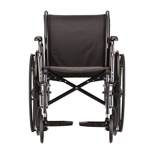 18 Inch 5180 Steel Wheelchair with Detachable ArmsSwing Away Footrests