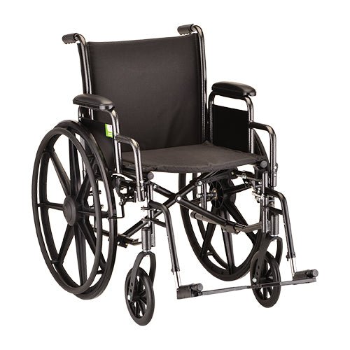 18 Inch 5180 Steel Wheelchair with Detachable ArmsSwing Away Footrests