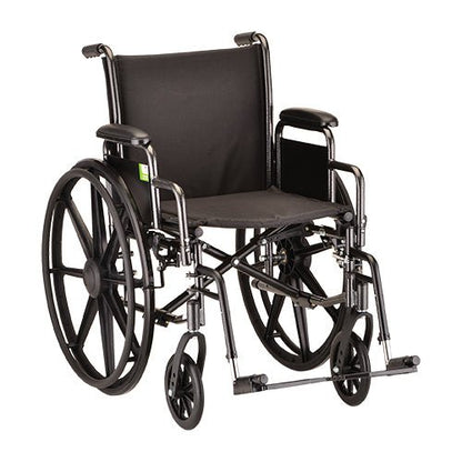 18 Inch 5180 Steel Wheelchair with Detachable ArmsSwing Away Footrests