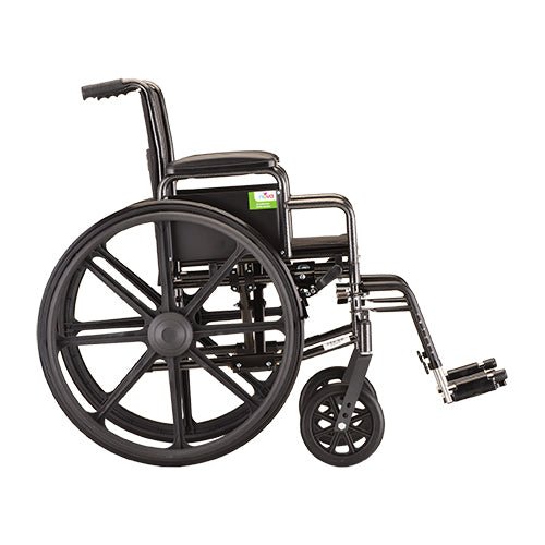 16 Inch 5160 Steel Wheelchair with Detachable ArmsElevating Leg Rests