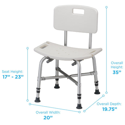 Heavy Duty Bath Bench with Back