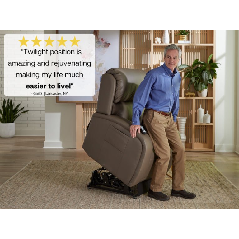 EZ Sleeper PR761-MLA Medium Large Twilight Power Lift Chair ReclinerFabric - Bourbon (JBO)