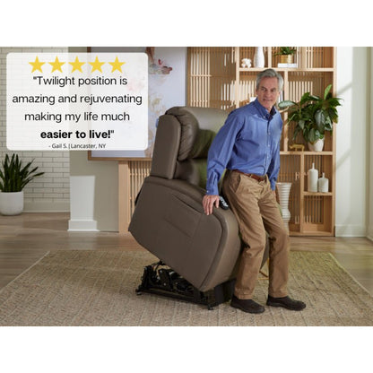 EZ Sleeper PR761-MLA Medium Large Twilight Power Lift Chair ReclinerFabric - Bourbon (JBO)