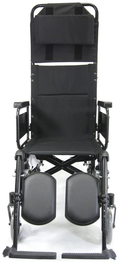 KM5000 Lightweight Reclining Transport Wheelchair with Removable Desk Armrest