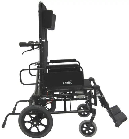 KM5000 Lightweight Reclining Transport Wheelchair with Removable Desk Armrest