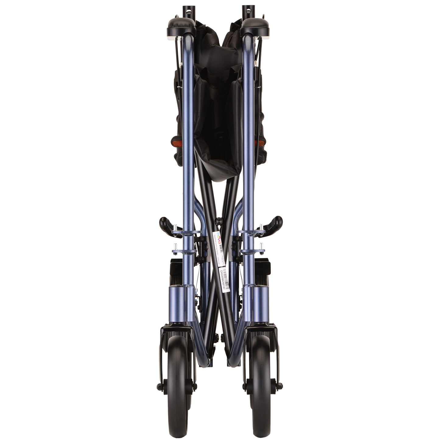 20 Inch Transport Chair with 12 Inch Rear WheelsRed