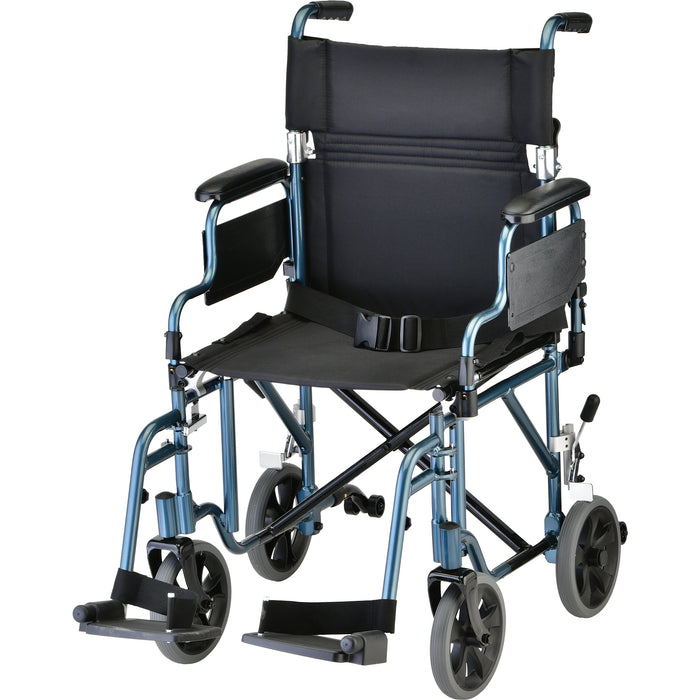19 Inch Transport Chair with Detachable Arms