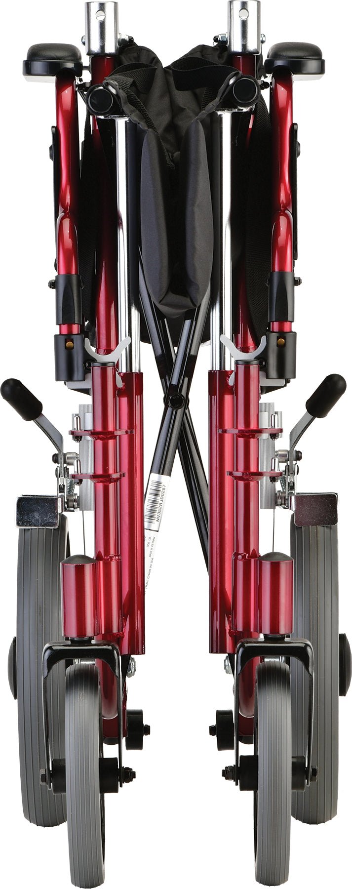 19 Inch Transport Chair with 12 Inch Rear WheelsPurple