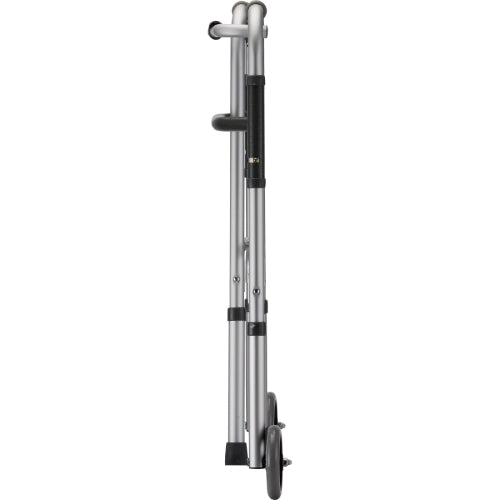 Adult Folding Walker with 5 Inch Wheels and Single Button Release