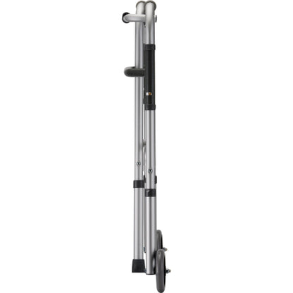 Adult Folding Walker with 5 Inch Wheels and Single Button Release