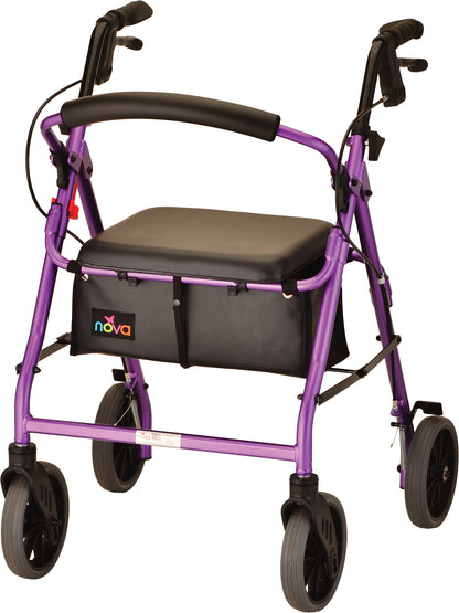 Zoom Series Rolling WalkerPurple22" Seat Height