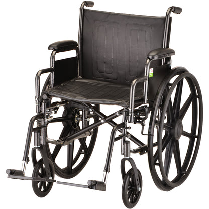 16 Inch 5165 Steel Wheelchair with Detachable Arms
