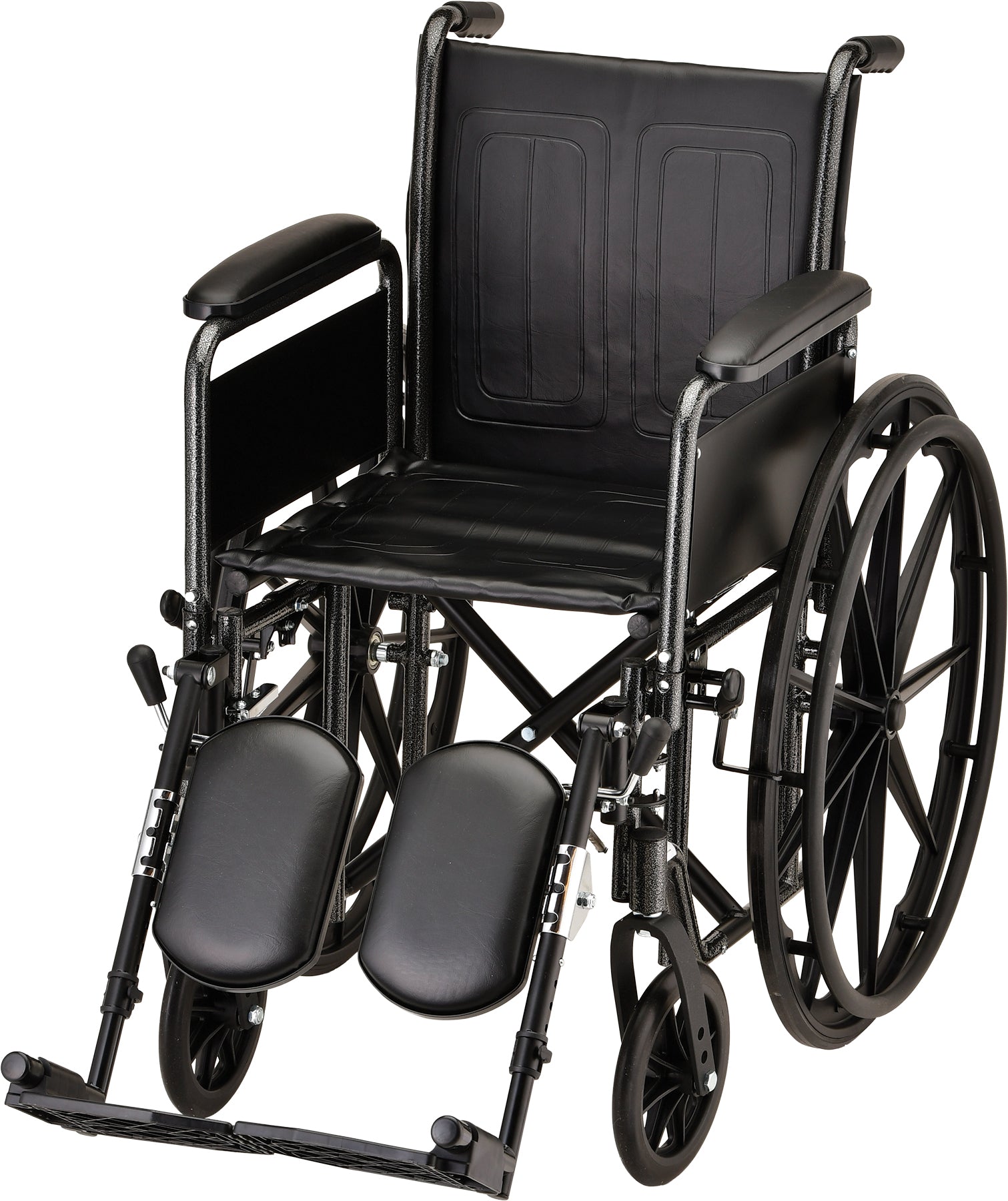 18 Inch 5186 Steel Wheelchair with Detachable Full ArmsElevating Leg Rests